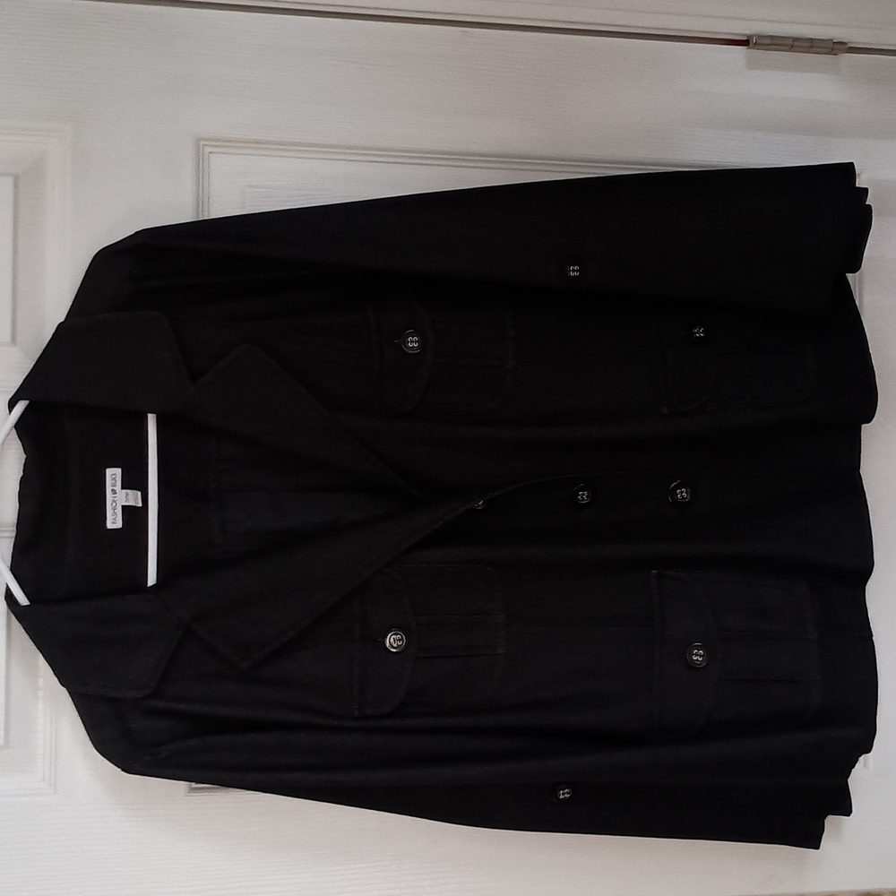 Fashion Bug Black Plus Size Lined 4 Pocket Blazer (z100)
